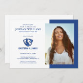 Oostelijk Illinois Panthers Head en Wordmark Logo Aankondiging (Voorkant / Achterkant)