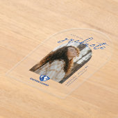 Oostelijk Illinois Panthers Head en Wordmark Logo Acryl Uitnodigingen (Laagn)