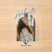 Oostelijk Illinois Panthers Head en Wordmark Logo Acryl Uitnodigingen (Voorkant)