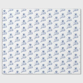 Oostelijk Illinois Panthers Head en Wordmark Logo Cadeaupapier (Vlak)