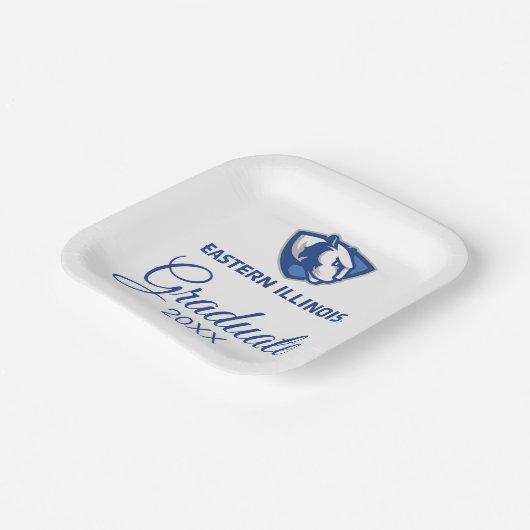Oostelijk Illinois Panthers Head en Wordmark Logo Papieren Bordje (Gebogen)