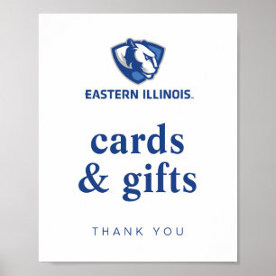 Oostelijk Illinois Panthers Head en Wordmark Logo Poster