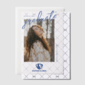 Oostelijk Illinois Panthers Head en Wordmark Logo Vellum Uitnodigingen (Offset (Uitnodiging))