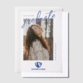 Oostelijk Illinois Panthers Head en Wordmark Logo Vellum Uitnodigingen (Offset)