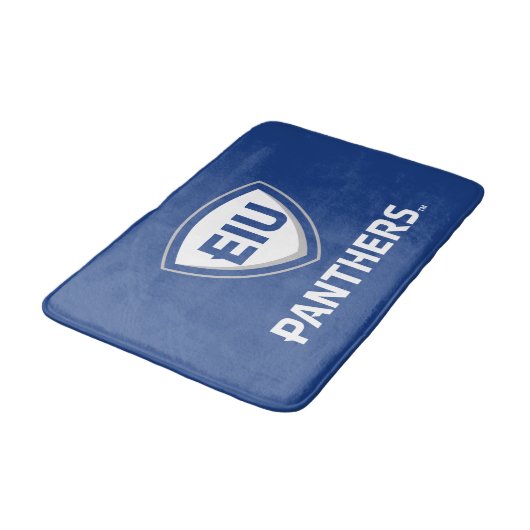 Oostelijk Illinois Panthers Shield & Wordmark Logo Badmat (Gekanteld)