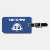 Oostelijk Illinois Panthers Shield & Wordmark Logo Bagagelabel (Voorkant horizontaal)