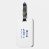 Oostelijk Illinois Panthers Shield & Wordmark Logo Bagagelabel (Achterkant verticaal)