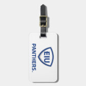 Oostelijk Illinois Panthers Shield & Wordmark Logo Bagagelabel (Voorkant verticaal)