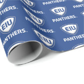 Oostelijk Illinois Panthers Shield & Wordmark Logo Cadeaupapier (Rol Hoek)