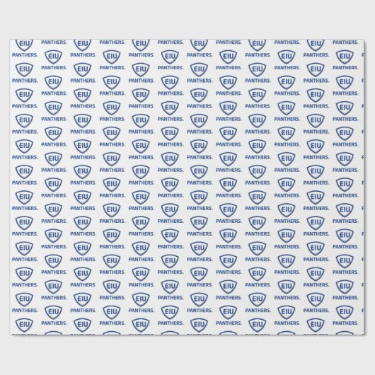 Oostelijk Illinois Panthers Shield & Wordmark Logo Cadeaupapier (Vlak)