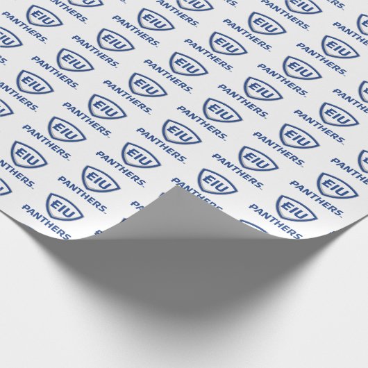 Oostelijk Illinois Panthers Shield & Wordmark Logo Cadeaupapier (Hoek)