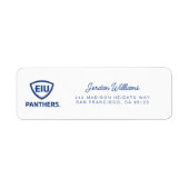 Oostelijk Illinois Panthers Shield & Wordmark Logo Etiket (Voorkant)