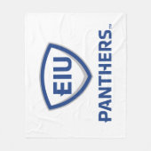 Oostelijk Illinois Panthers Shield & Wordmark Logo Fleece Deken (Voorkant)