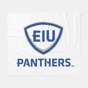 Oostelijk Illinois Panthers Shield & Wordmark Logo Fleece Deken