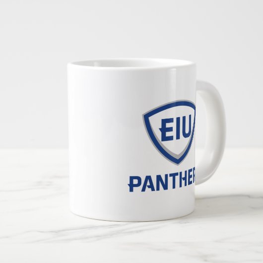 Oostelijk Illinois Panthers Shield & Wordmark Logo Grote Koffiekop (Voorkant rechts)