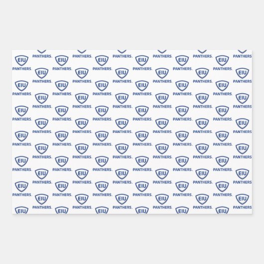 Oostelijk Illinois Panthers Shield & Wordmark Logo Inpakpapier Vel (Voorkant 2)