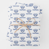 Oostelijk Illinois Panthers Shield & Wordmark Logo Inpakpapier Vel (In situ)