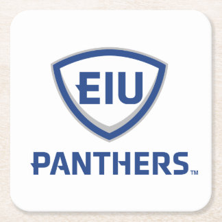 Oostelijk Illinois Panthers Shield & Wordmark Logo Kartonnen Onderzetters