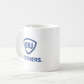 Oostelijk Illinois Panthers Shield & Wordmark Logo Koffiemok (Voorkant links)