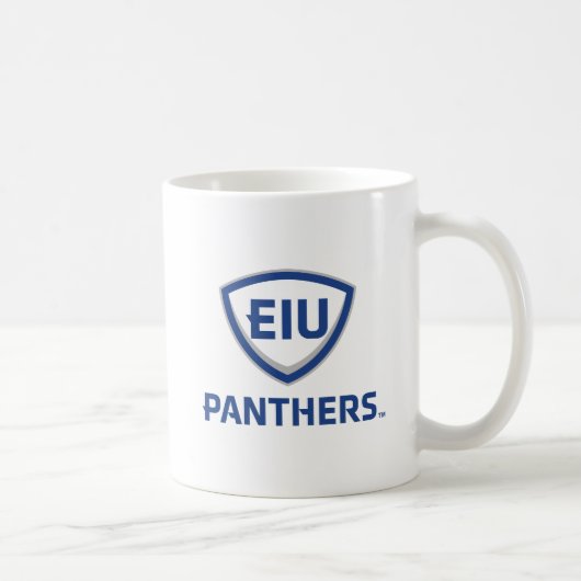 Oostelijk Illinois Panthers Shield & Wordmark Logo Koffiemok (Rechts)