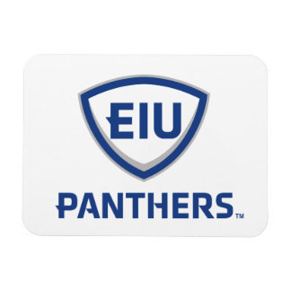 Oostelijk Illinois Panthers Shield & Wordmark Logo Magneet