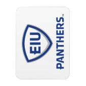 Oostelijk Illinois Panthers Shield & Wordmark Logo Magneet (Verticaal)