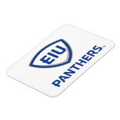 Oostelijk Illinois Panthers Shield & Wordmark Logo Magneet (Linkerzijde)