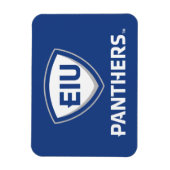 Oostelijk Illinois Panthers Shield & Wordmark Logo Magneet (Verticaal)