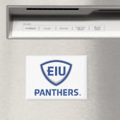 Oostelijk Illinois Panthers Shield & Wordmark Logo Magneet (Insitu (Vaatwasser))