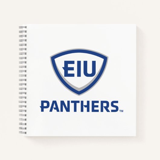 Oostelijk Illinois Panthers Shield & Wordmark Logo Notitieboek (Voorkant)