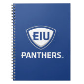 Oostelijk Illinois Panthers Shield & Wordmark Logo Notitieboek (Voorkant)