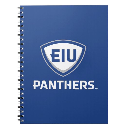 Oostelijk Illinois Panthers Shield & Wordmark Logo Notitieboek (Voorkant)