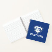 Oostelijk Illinois Panthers Shield & Wordmark Logo Notitieboek (Binnen)