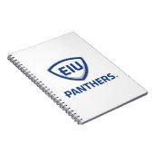 Oostelijk Illinois Panthers Shield & Wordmark Logo Notitieboek (Rechterzijde)