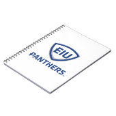 Oostelijk Illinois Panthers Shield & Wordmark Logo Notitieboek (Linkerzijde)