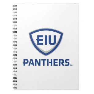 Oostelijk Illinois Panthers Shield & Wordmark Logo Notitieboek