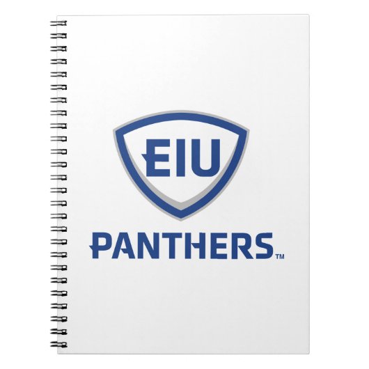 Oostelijk Illinois Panthers Shield & Wordmark Logo Notitieboek (Voorkant)