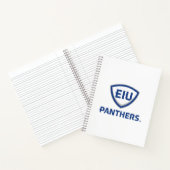 Oostelijk Illinois Panthers Shield & Wordmark Logo Notitieboek (Binnen)