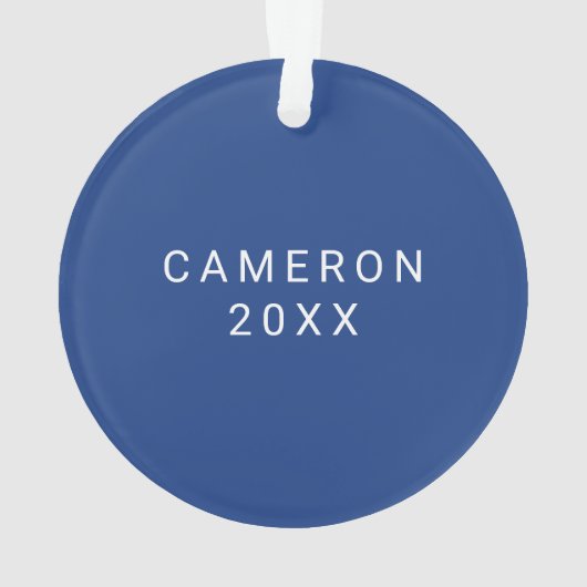 Oostelijk Illinois Panthers Shield & Wordmark Logo Ornament (achterkant)