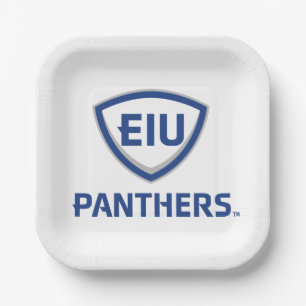 Oostelijk Illinois Panthers Shield & Wordmark Logo Papieren Bordje