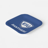 Oostelijk Illinois Panthers Shield & Wordmark Logo Papieren Bordje (Gebogen)