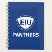 Oostelijk Illinois Panthers Shield & Wordmark Logo Planner (Voorkant)