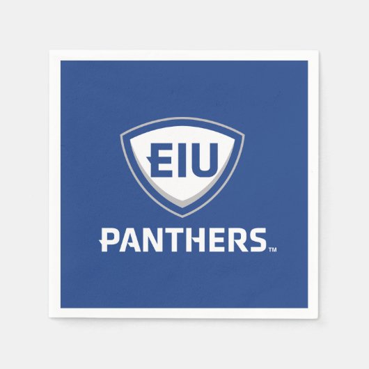 Oostelijk Illinois Panthers Shield & Wordmark Logo Servet (Voorkant)
