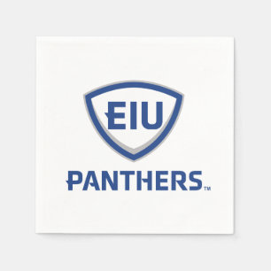 Oostelijk Illinois Panthers Shield & Wordmark Logo Servet