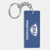 Oostelijk Illinois Panthers Shield & Wordmark Logo Sleutelhanger (Voorkant Links)