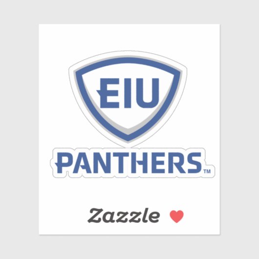 Oostelijk Illinois Panthers Shield & Wordmark Logo Sticker (Vel)