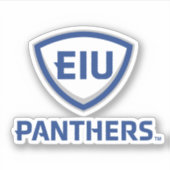 Oostelijk Illinois Panthers Shield & Wordmark Logo Sticker (Voorkant)