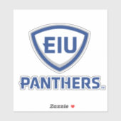 Oostelijk Illinois Panthers Shield & Wordmark Logo Sticker (Vel)