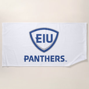 Oostelijk Illinois Panthers Shield & Wordmark Logo Strandlaken