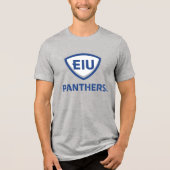 Oostelijk Illinois Panthers Shield & Wordmark Logo Tri-Blend Shirt (Voorkant)